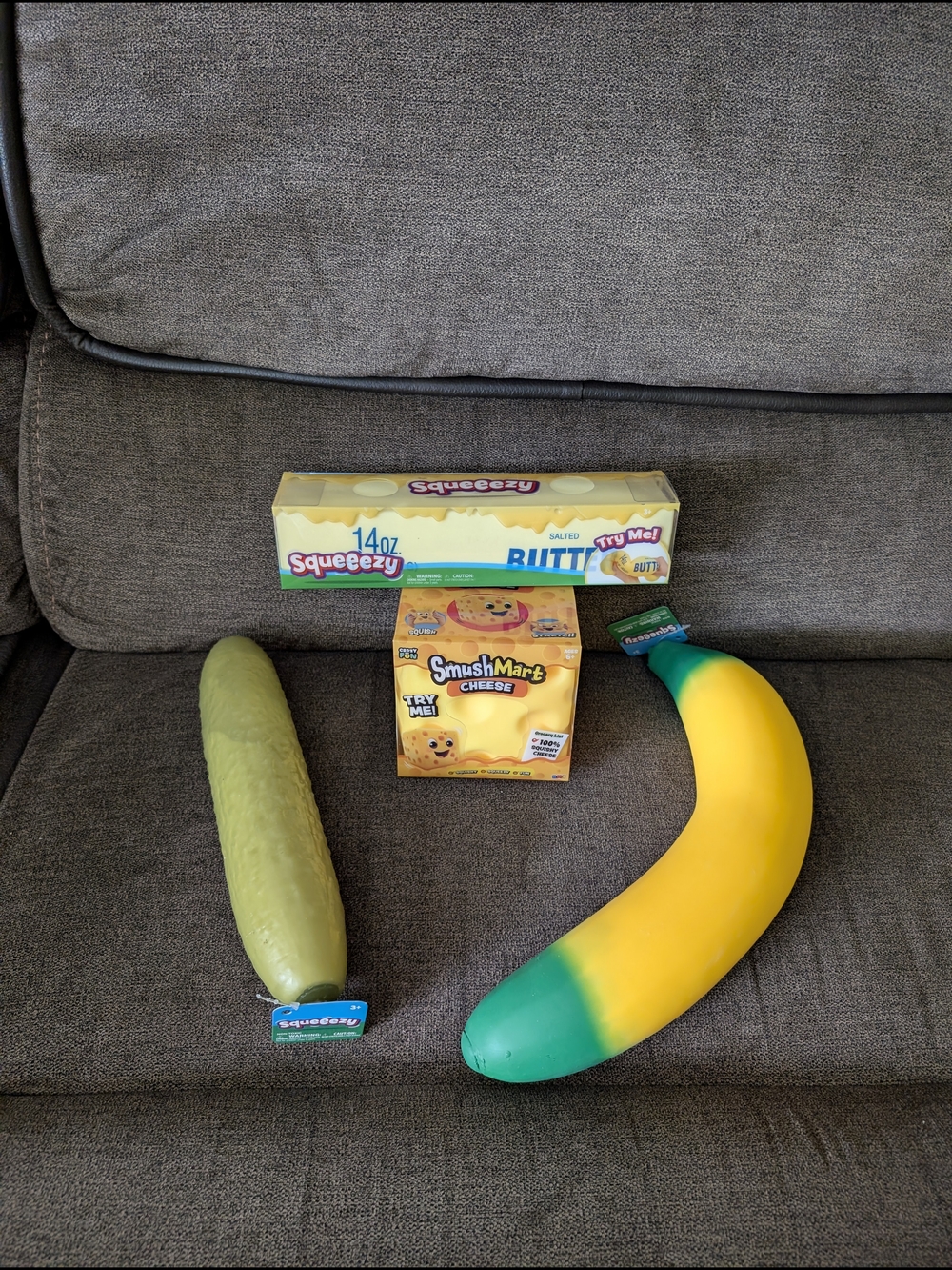 Squeezy Fun Banana, Pickle, Butter and Cheese